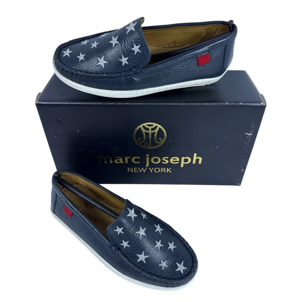 Marc Joseph Holland (Little Kid/Big‎ Kid) (Navy Grainy/White Sole) Shoes Size 11